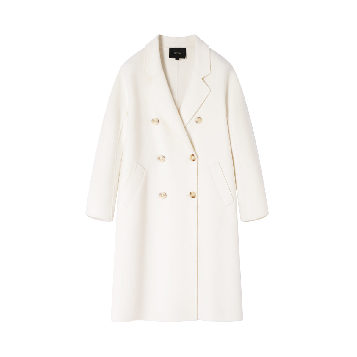 Manteau long en laine, soie et poil de chameau