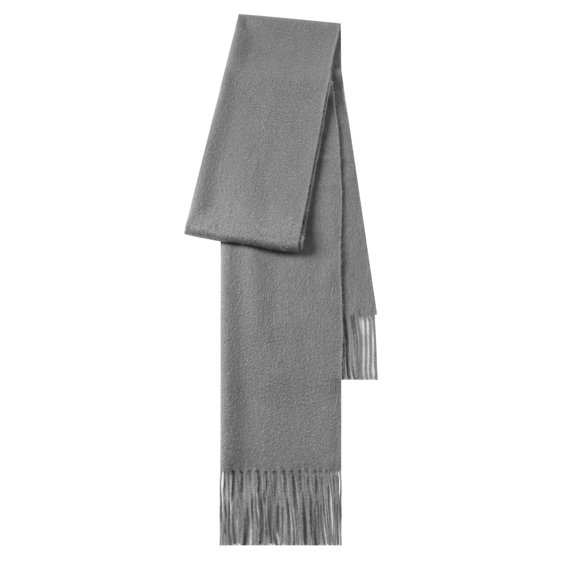 Écharpe luxe en cachemire 100% mongolie gris clair haut de gamme minimaliste