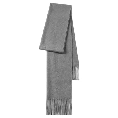 Écharpe luxe en cachemire 100% mongolie gris clair haut de gamme minimaliste