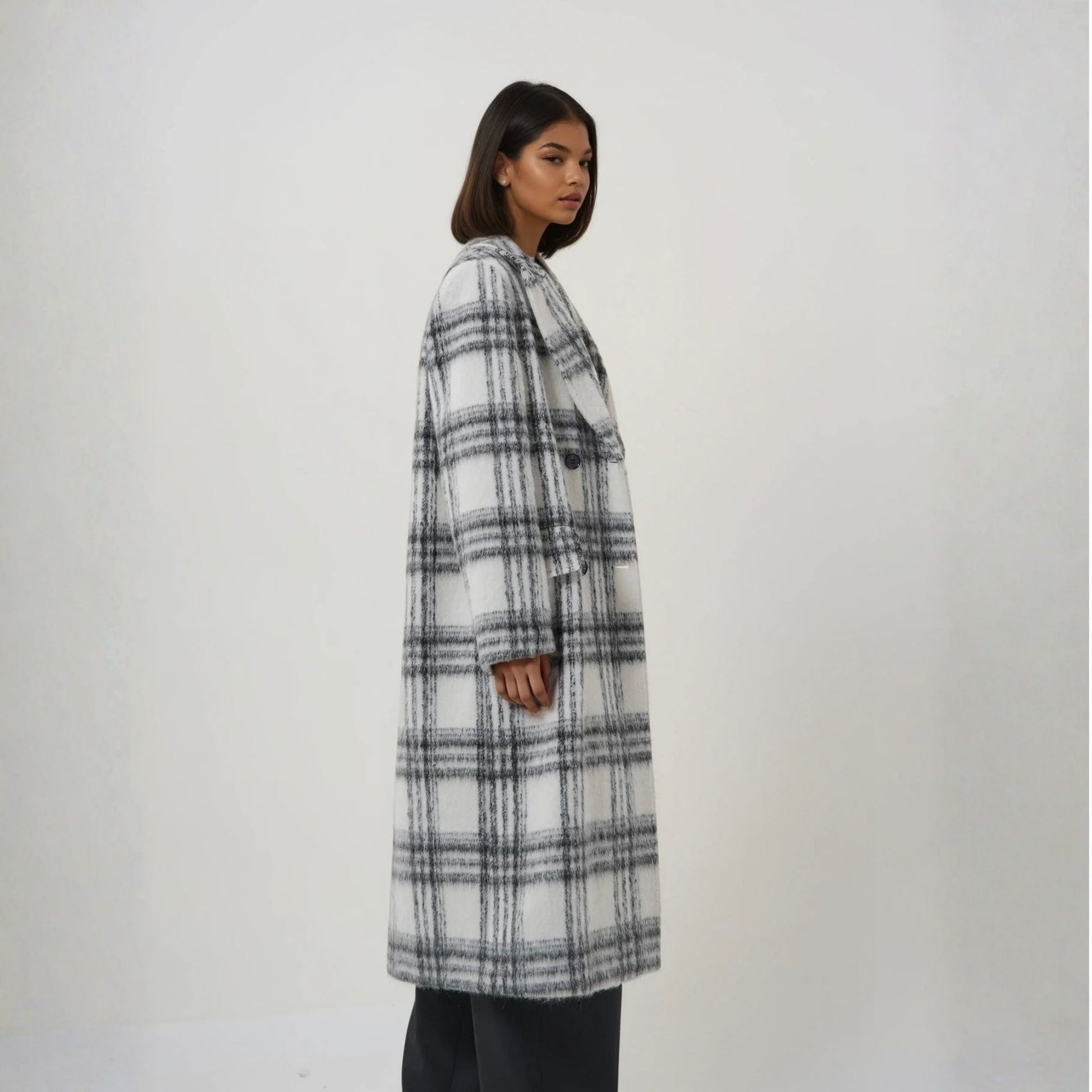 Manteau long laine femme et mohair pour l'automne hiver tendance et chic